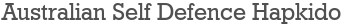 Australian Self Defence Hapkido